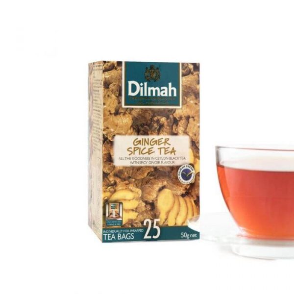 Dilmah Ginger Spice Tea (Foil) 20 Tea Bags - The Ceylon Mart