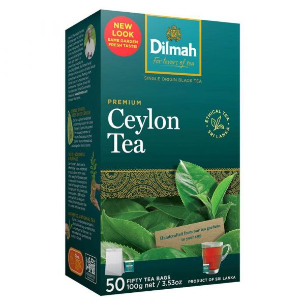 Dilmah Premium 100% Pure Ceylon Tea 50 Tea Bags - The Ceylon Mart