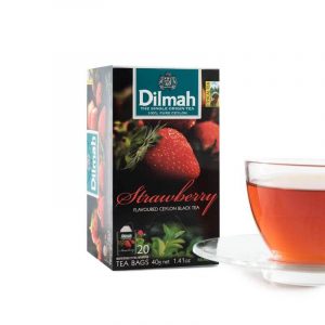 Dilmah Strawberry flavored Tea (Foil) 20 Tea Bags - The Ceylon Mart