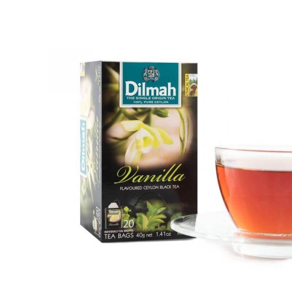 Dilmah Vanilla flavored Tea (Foil) 20 Tea Bags - The Ceylon Mart