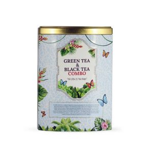 Halpe Luxury Black Tea And Green Tea Caddy 50 Tea Bags - The Ceylon Mart