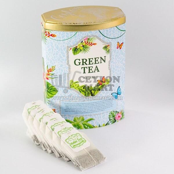 Halpe Luxury Green Tea Caddy 50 Tea Bags - The Ceylon Mart