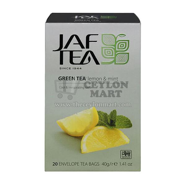 Jaf Lemon And Mint Flavoured Ceylon Green Tea 20 Tea Bags - The Ceylon Mart