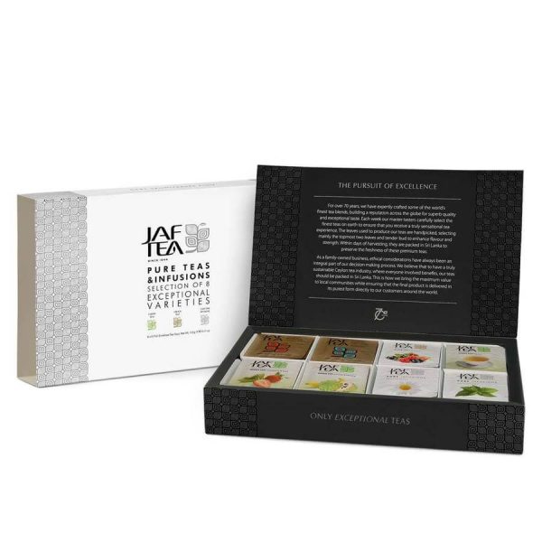 Jaf Pure Teas and Infusions Sampler/Gift Set 80 Tea Bags