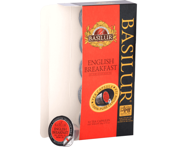 Basilur English Breakfast Ceylon Black Tea 10 Tea Capsules - The Ceylon Mart