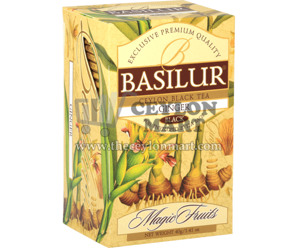 Basilur Ginger With Ceylon Black Tea 25 Tea Bags - The Ceylon Mart