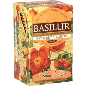 Basilur Raspberry and Rosehip Ceylon Black Tea 25 Tea Bags - The Ceylon Mart