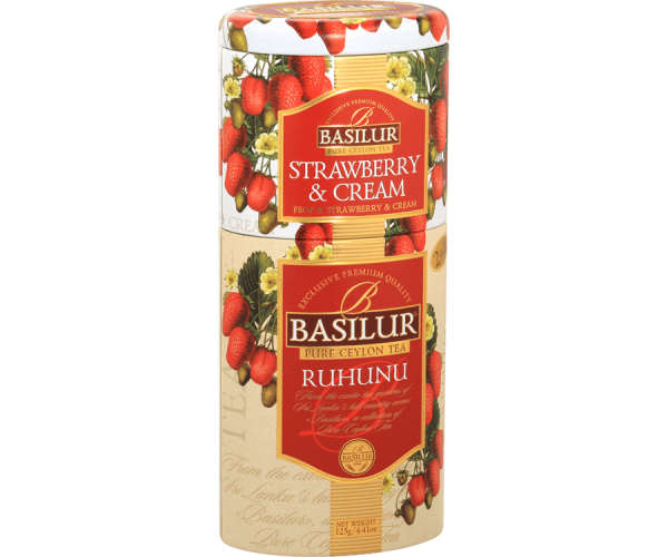 Basilur Strawberry and Cream And Ruhuna Tea 125g - The Ceylon Mart