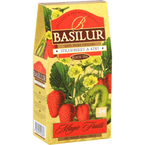 Basilur Strawberry and Kiwi Ceylon Black Tea 100g Packet - The Ceylon Mart