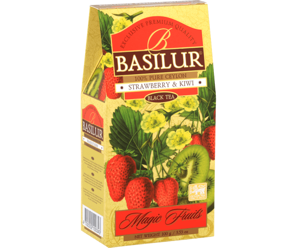 Basilur Strawberry and Kiwi Ceylon Black Tea 100g Packet - The Ceylon Mart