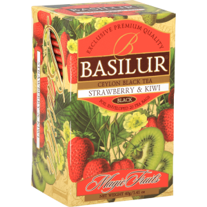 Basilur Strawberry and Kiwi Ceylon Black Tea 20 Tea Bags - The Ceylon Mart