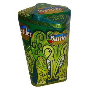 Battler Golden Giant Black Star Loose Leaf Green Tea 100g Tin Caddy - The Ceylon Mart