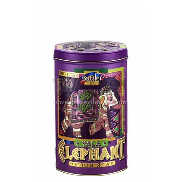 Battler Ceylon Yala Elephant Black Tea 100g Tin Caddy - The Ceylon Mart