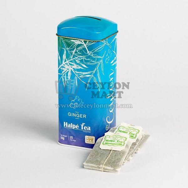 Halpe Ginger Tea Caddy 25 Tea Bags - The Ceylon Mart