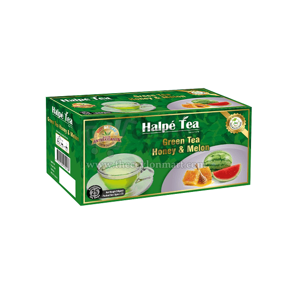 Halpe Green Tea Honey and Melon 25 Enveloped Tea Bags - The Ceylon Mart