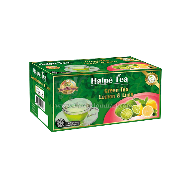 Halpe Green Tea Lemon and Lime 25 Enveloped Tea Bags - The Ceylon Mart