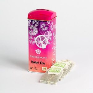 Halpe Pomegranate Tea Caddy 25 Tea Bags - The Ceylon Mart